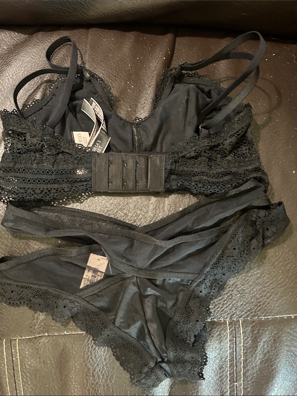 Victoria's Secret Black Lace Bralette & Panty Set - Picture 2 of 3